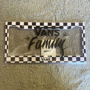 Vans Family Checkerboard License Plate Frame Standard Size Plastic Surf Skate